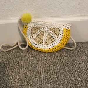 Crochet Lemon Slice Crossbody Bag